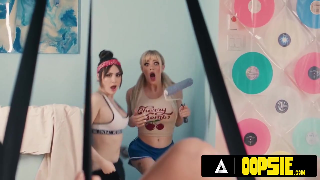 Naughty Fuck Hot Roommate In Their New Sex Swing - Angellica Good, Khloe Kapri And Anal Fingering