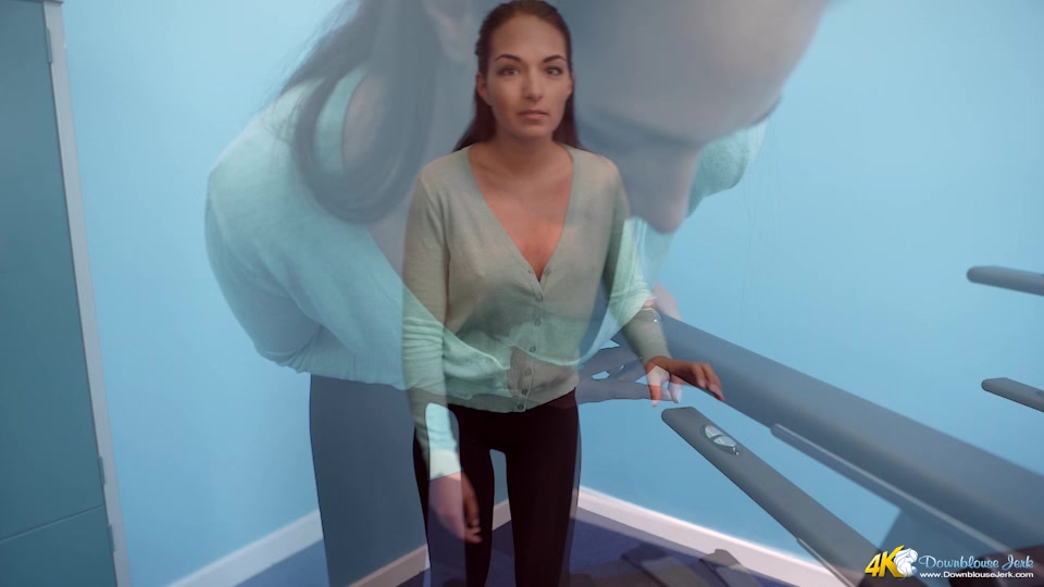 Rebecca G in Treadmill Tease - DownblouseJerk