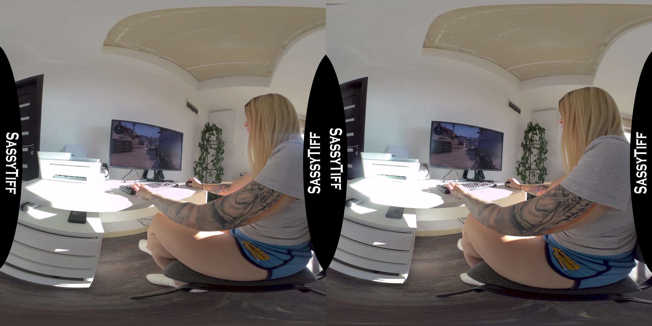 Relaxing After Gaming Turns To Squirting All Over The Office - VRStars