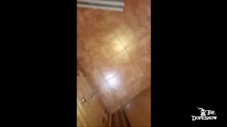 Teen girl squirt on floor