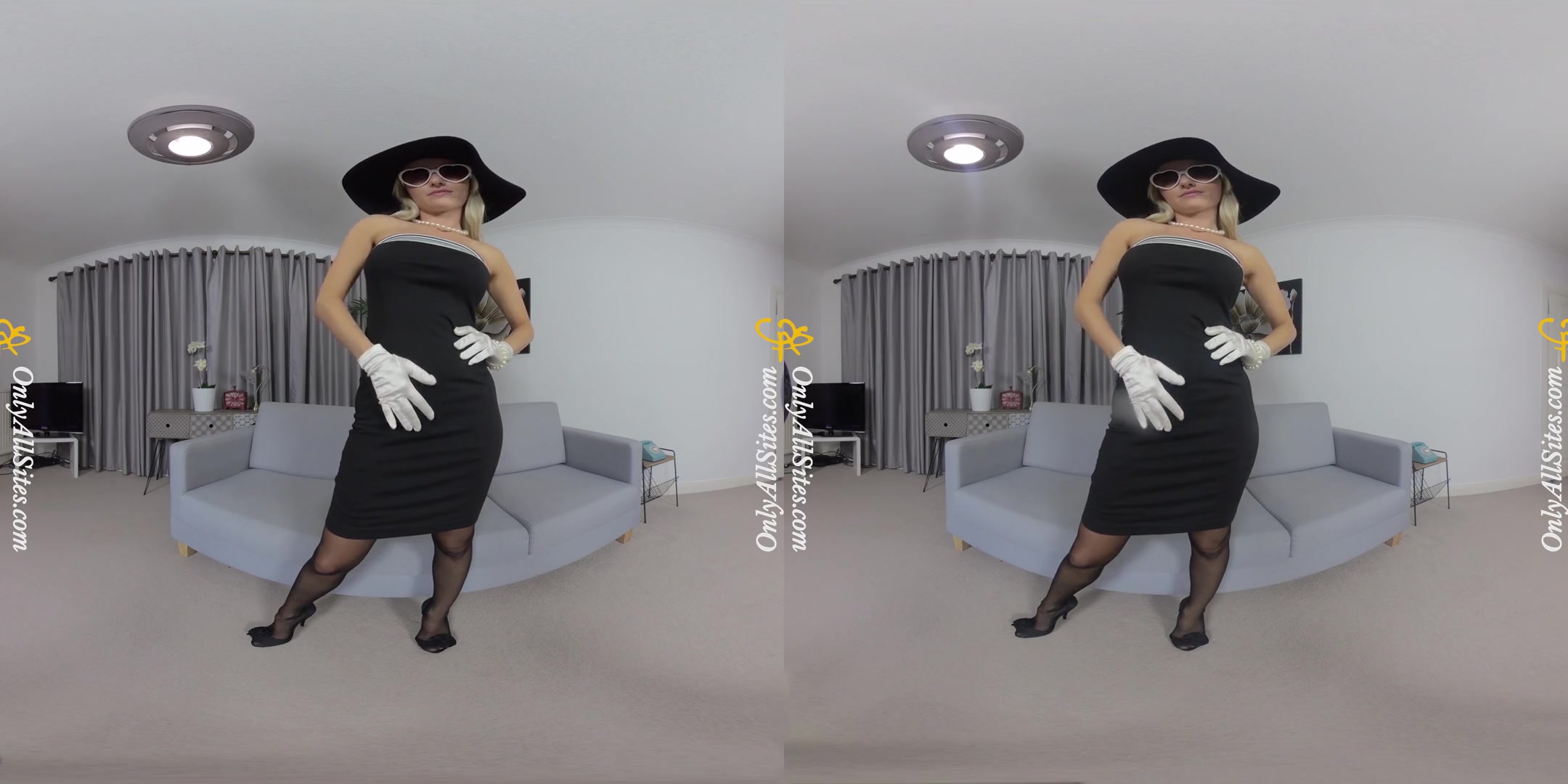 Natasha Anastasia - Black Hat; Gorgeous Blonde Babe Stripping