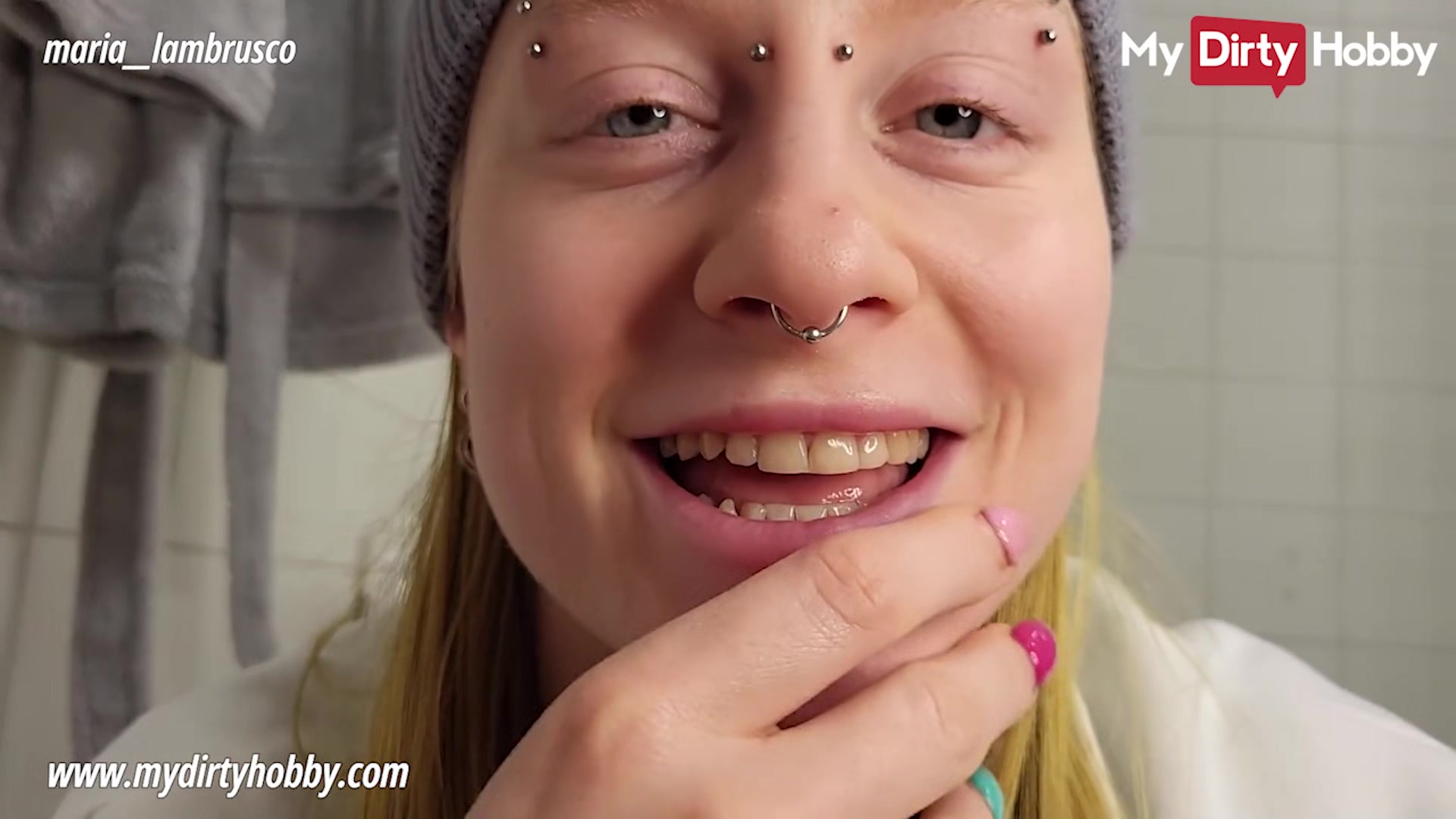 My Dirty Hobby - Blonde babe masturbating in the bathroom