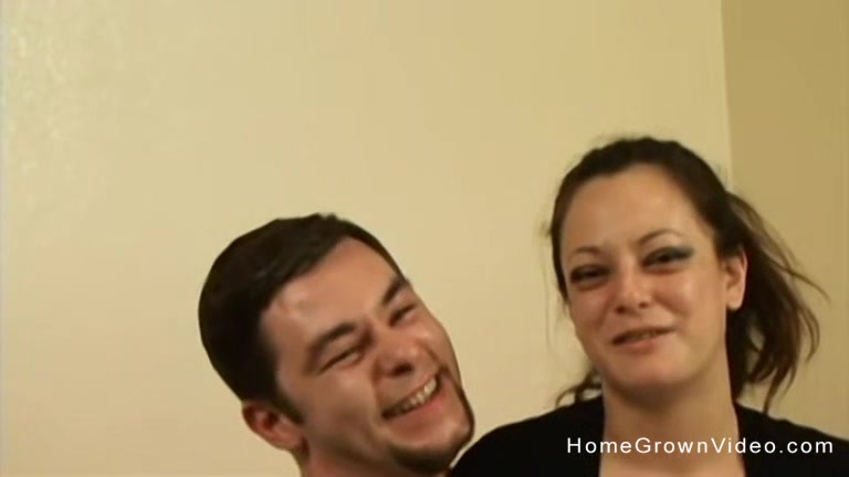 Hairy amateur slut fucked by a big cock in home video
