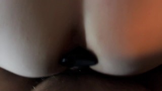 Mitzi Doggystyle w/ Buttplug Makes BF Cum Fast