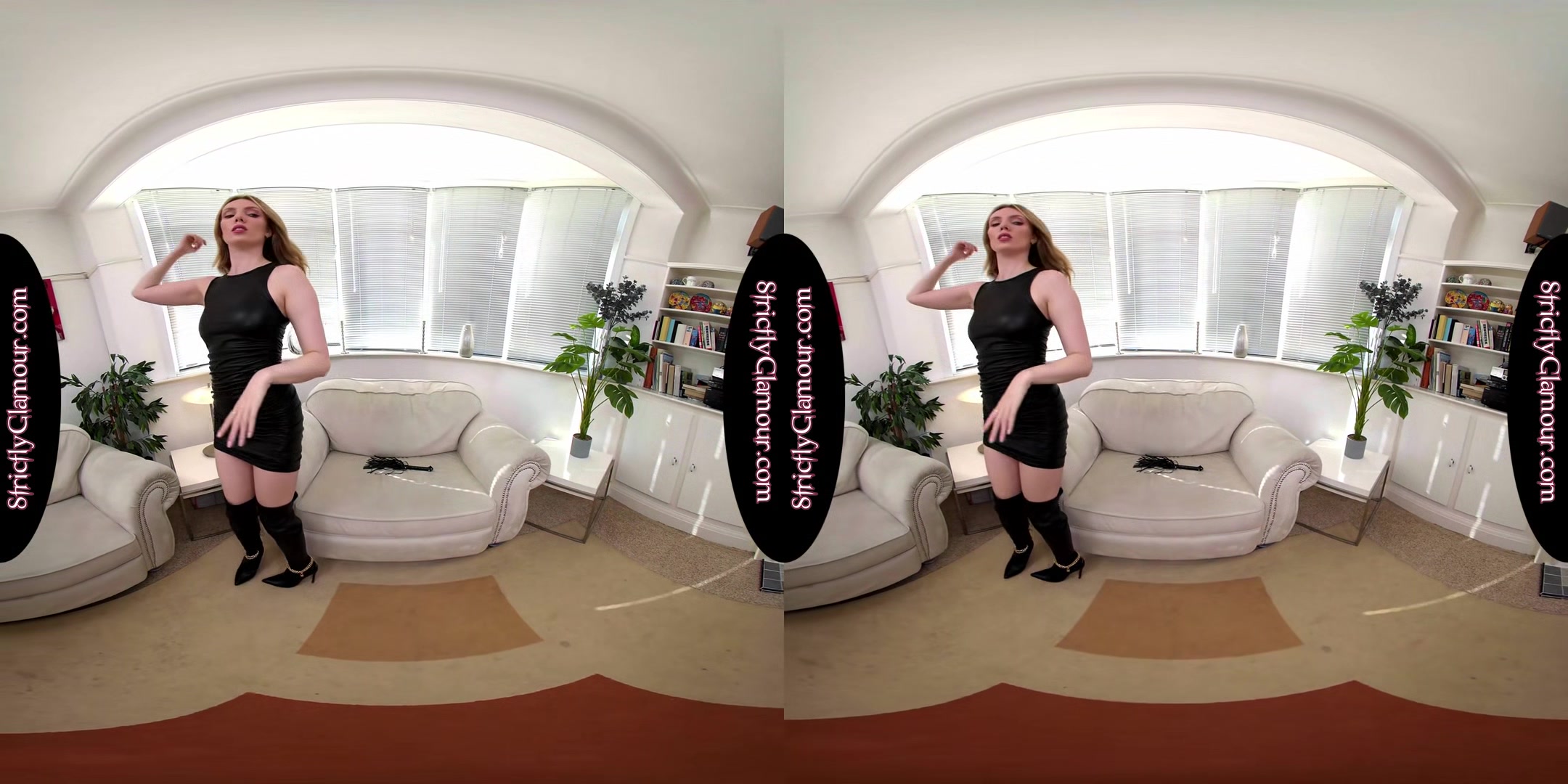 Jessica B Black Skin Tight Dress To Birthday Suit; Boots - 8k Vr