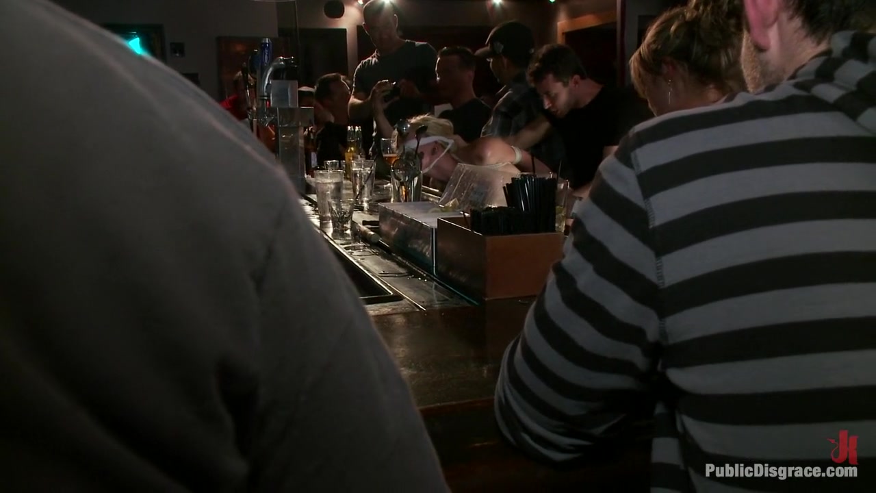 Hot Blonde Disgraced in Bar