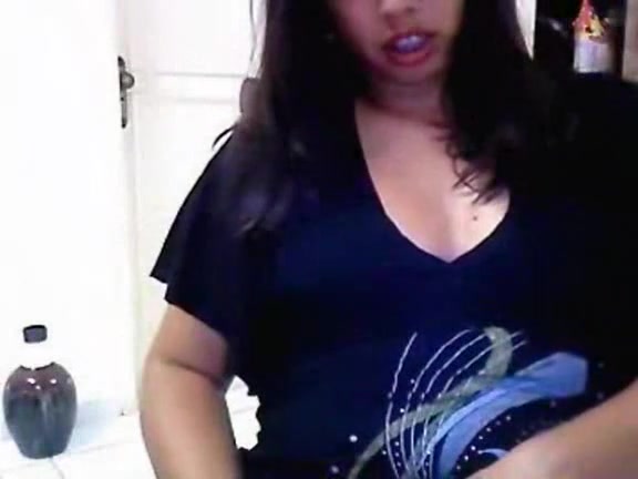 Astonishing Mexican girl uses to chat only with a dildo