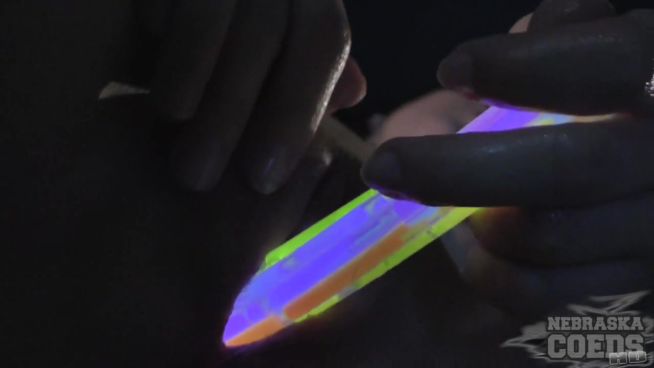 19yo Sharlote Penetrating Her Virgin Pussy With Glowsticks To Stretch Herself - NebraskaCoeds