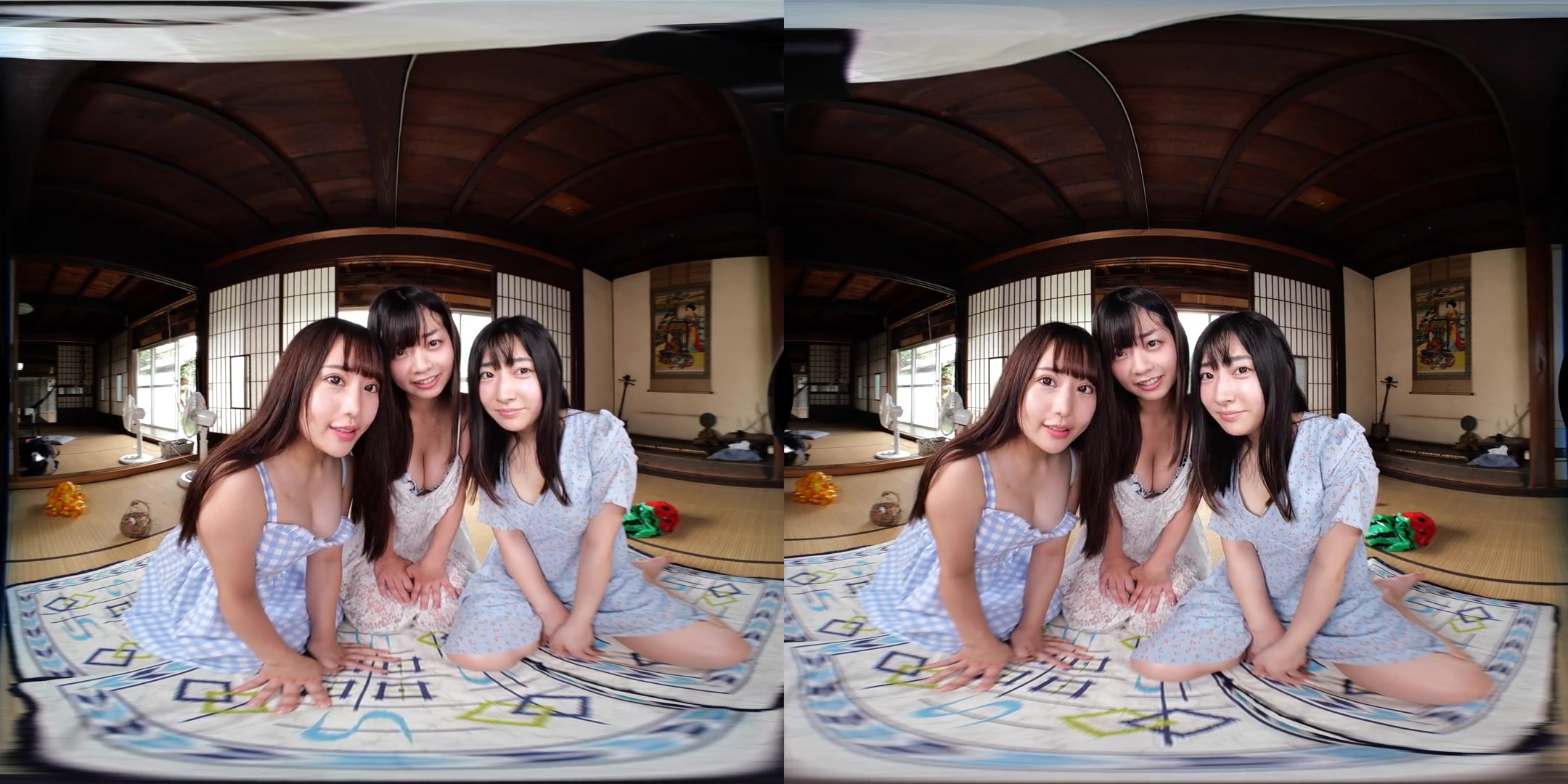 Virtual Dive: Country Life with Three Old Friends - Softcore Non-Nude Harem of Japanese Babes