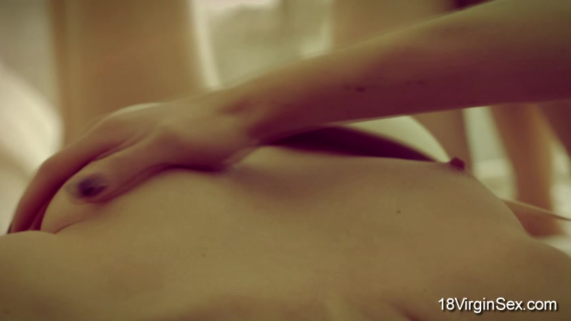 18 year olds get fucked hardcore by hot stud in naughty virgin sex threesome