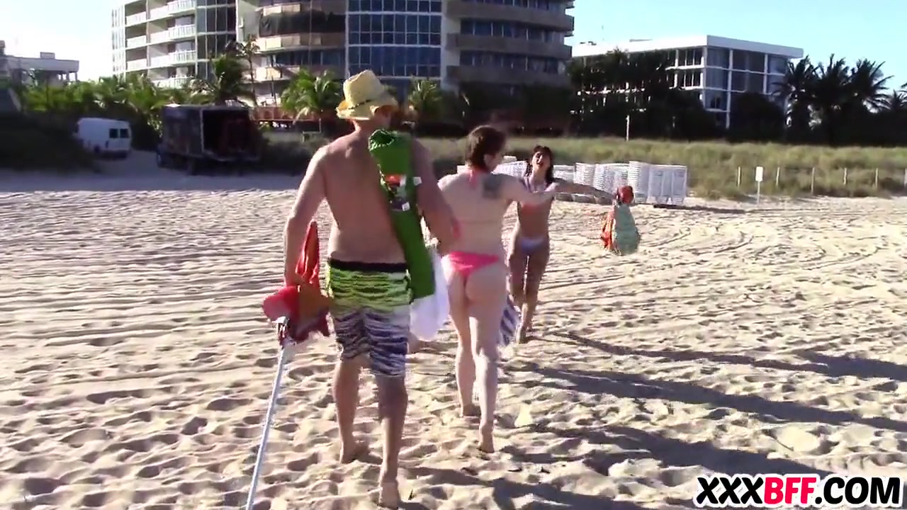 Spring Break Friends Sharing A Cock