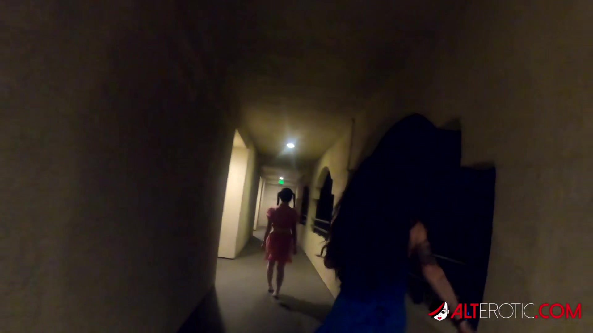 Misha and Marica share a big double sided dildo
