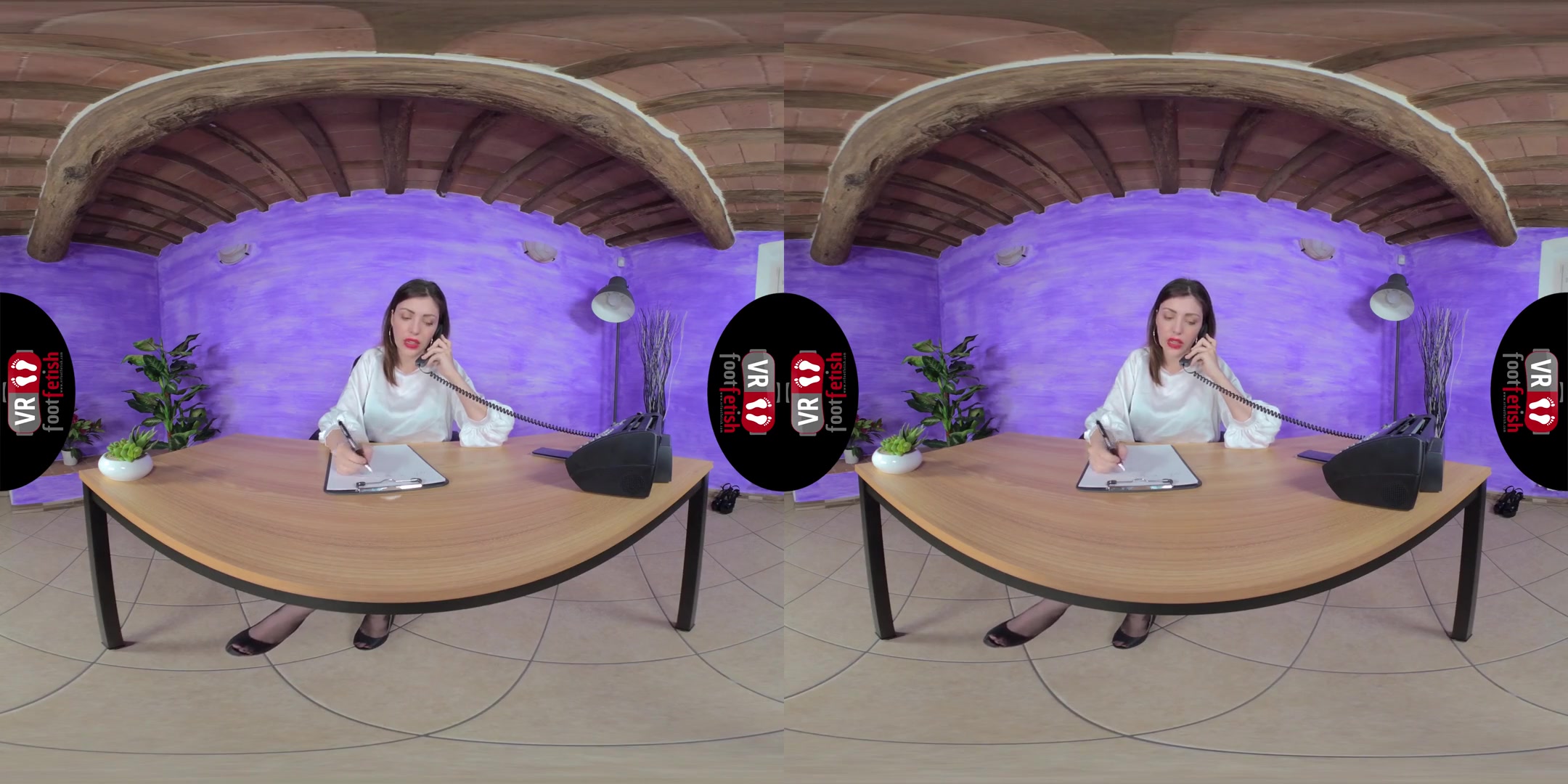 Sexy Secretary Miss Aura Finds Out You Have A Foot Fetish - Hot Amateur Foot Fetish in Stockings