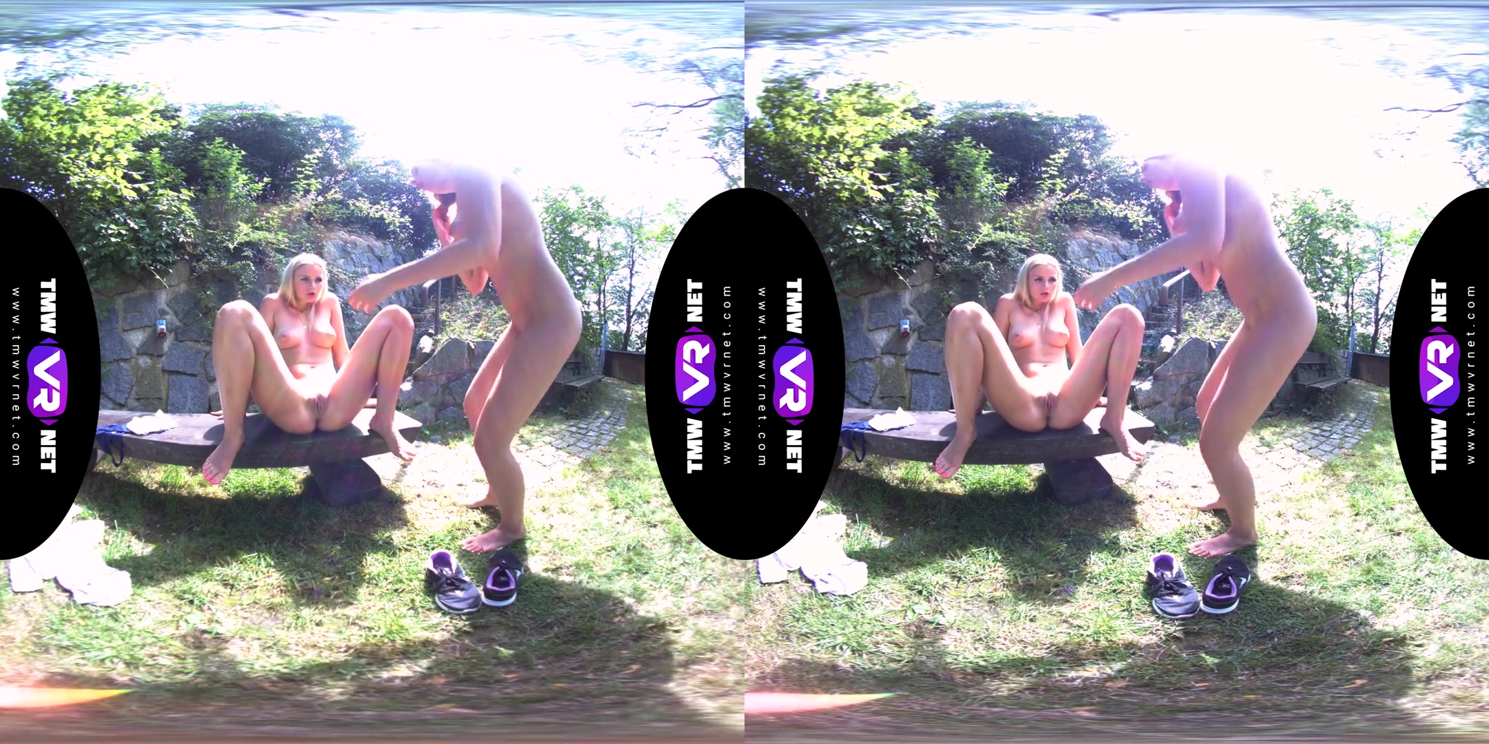 Candy Red & Katy Sky in Yoga Lesbians Orgasm Outdoors - TmwVRNet