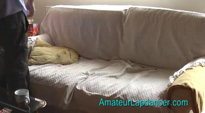 Busty blonde does wild lapdance