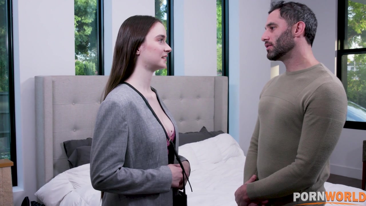 Brunette teen 18+ Hazel Moore Gets Ass Slammed To Gain New Client For Step daddy GP2561 - AnalVids
