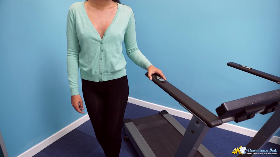 Rebecca G in Treadmill Tease - DownblouseJerk
