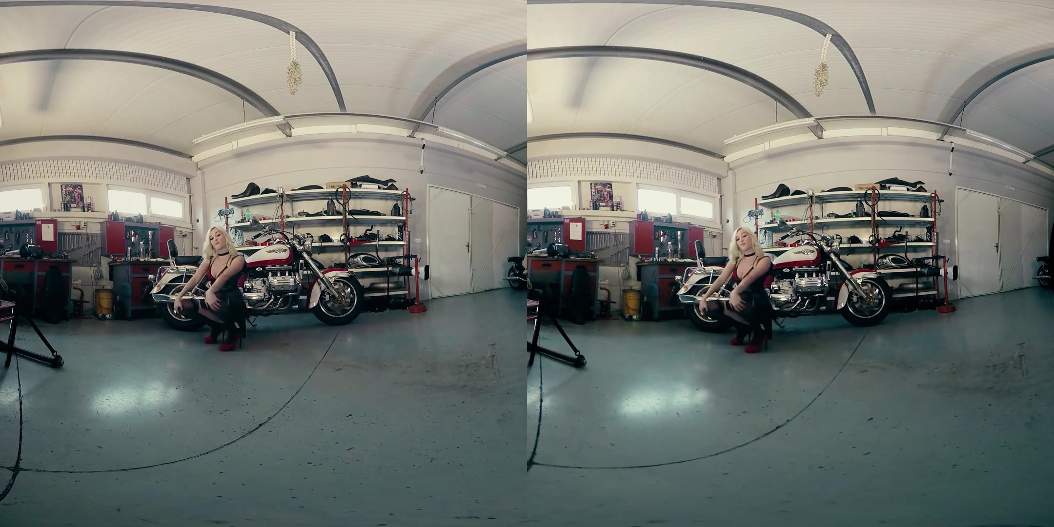 Daisy Lee in Blonde Stunner Gets Naughty in the Garage - BravoModelsMedia