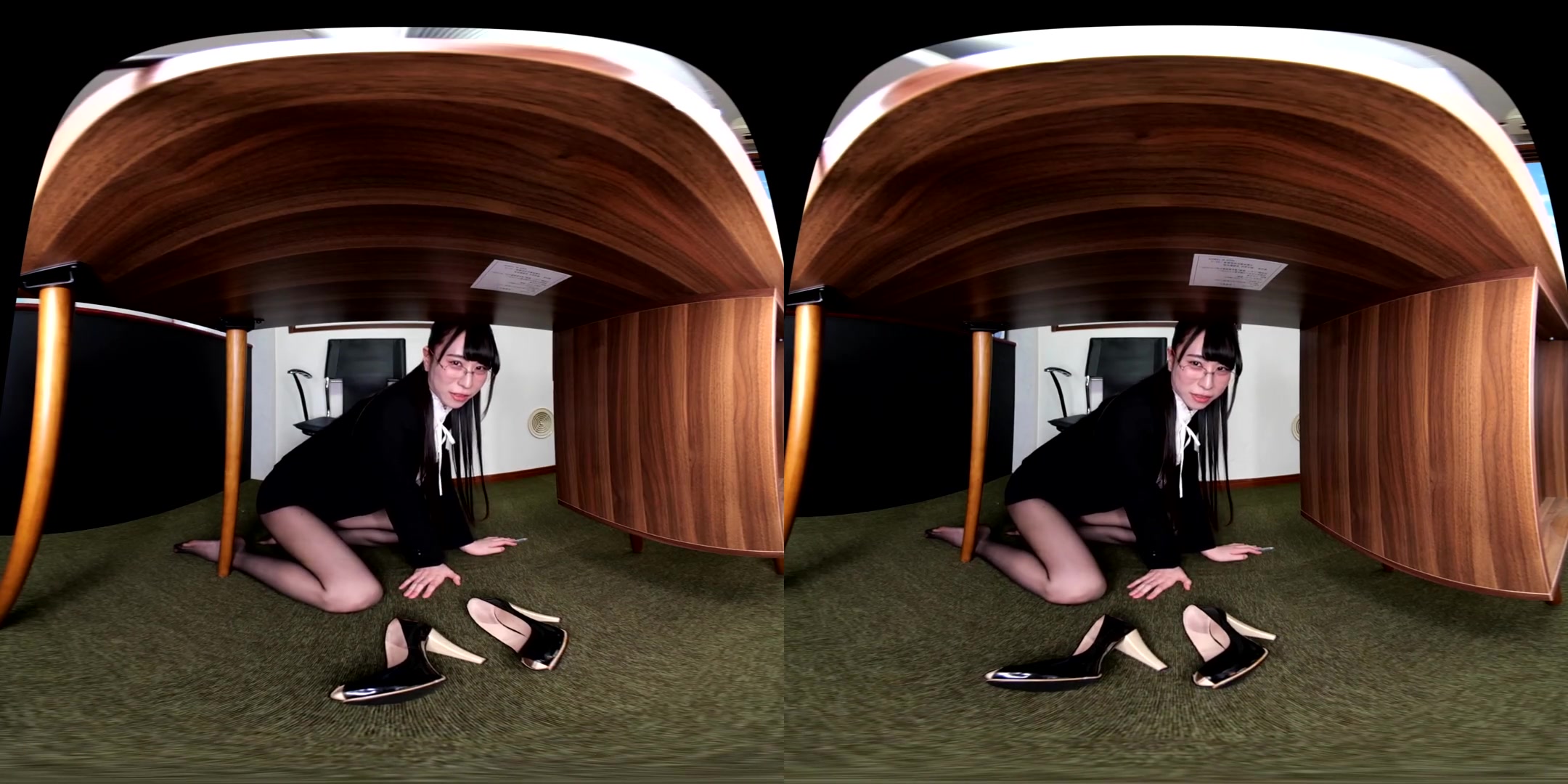 Spying on the OL' Pantyhose; Foot Fetish Secretary Under the Table
