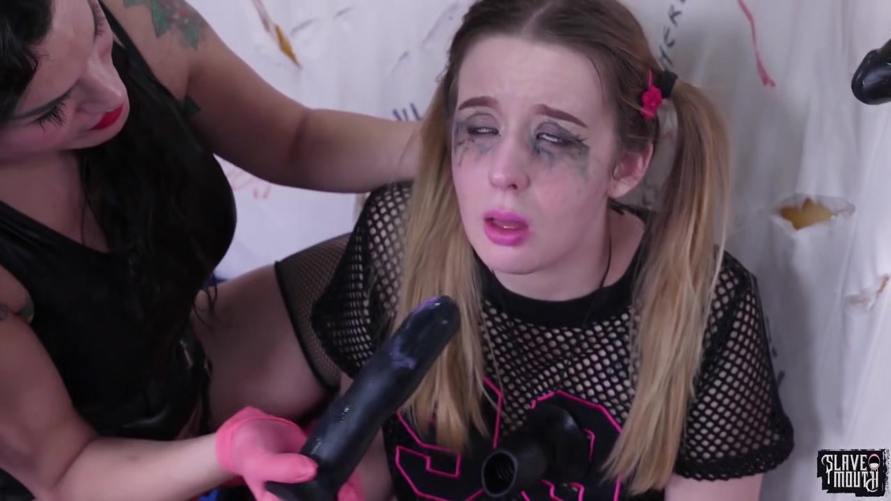 Jessica Kay in lezdom BDSM dildo sucking