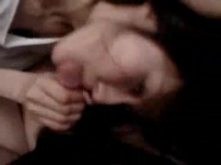 Cute lady likes sweet warm semen in her mouth