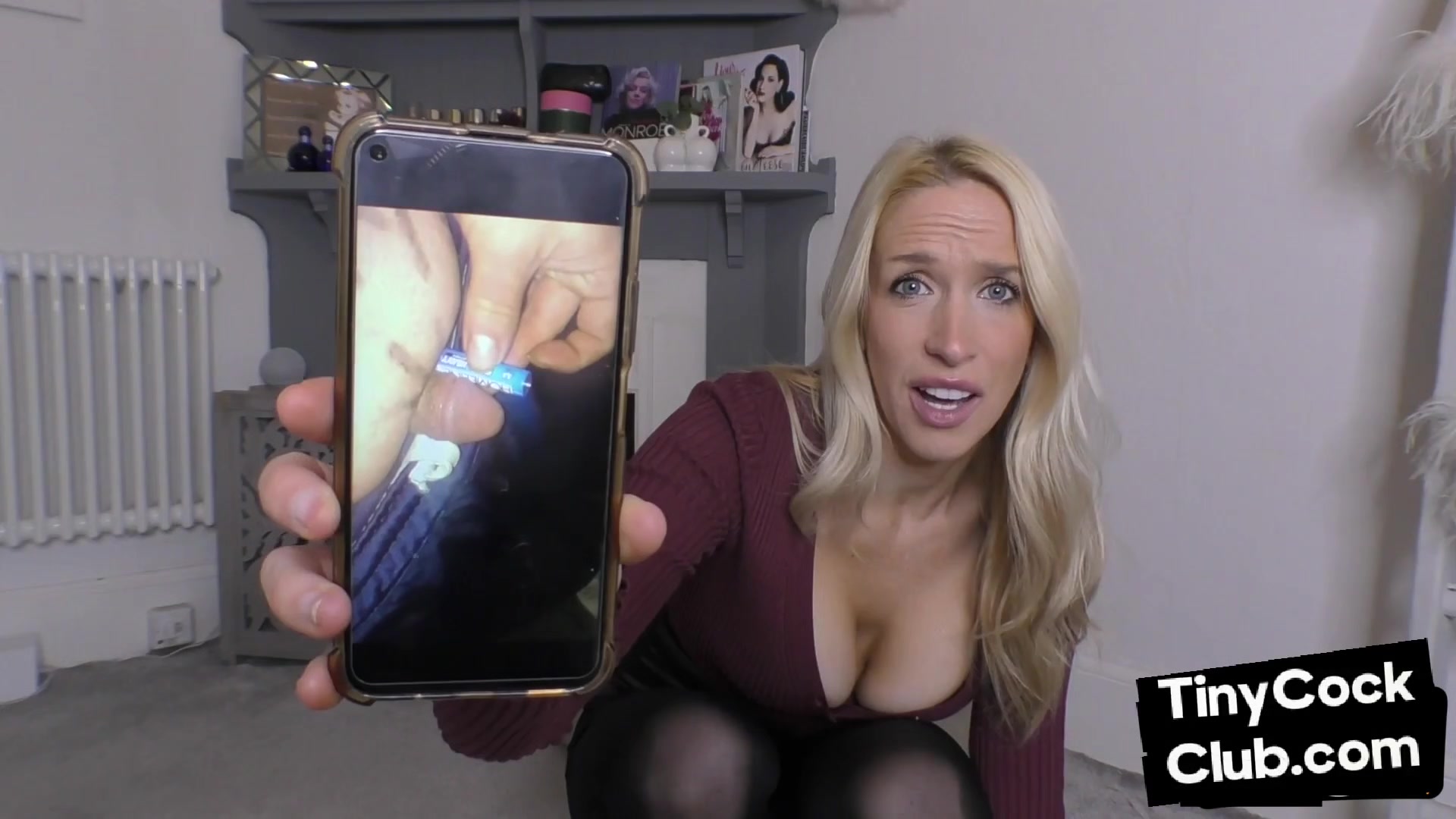 British SPH domina makes fun of losers with small dickie