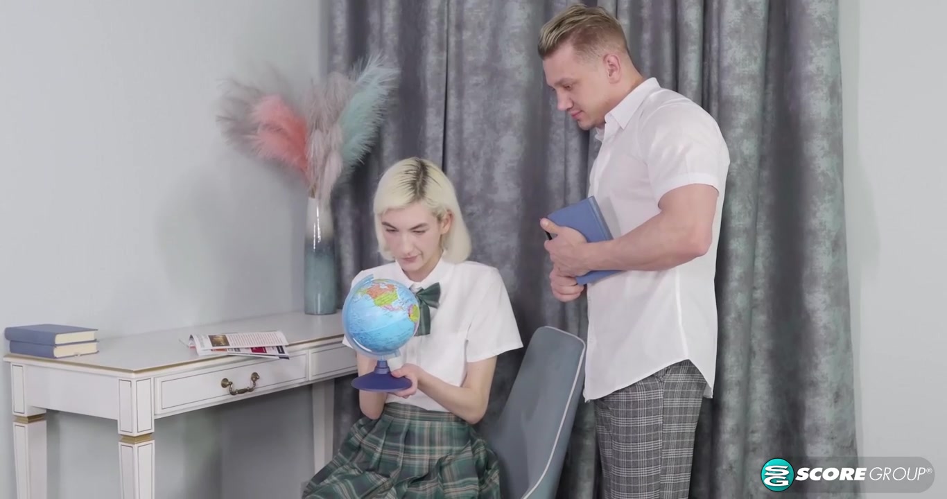 Skinny Blonde Mia Cheers Sucks and Fucks Her Tutor's Thick Cock