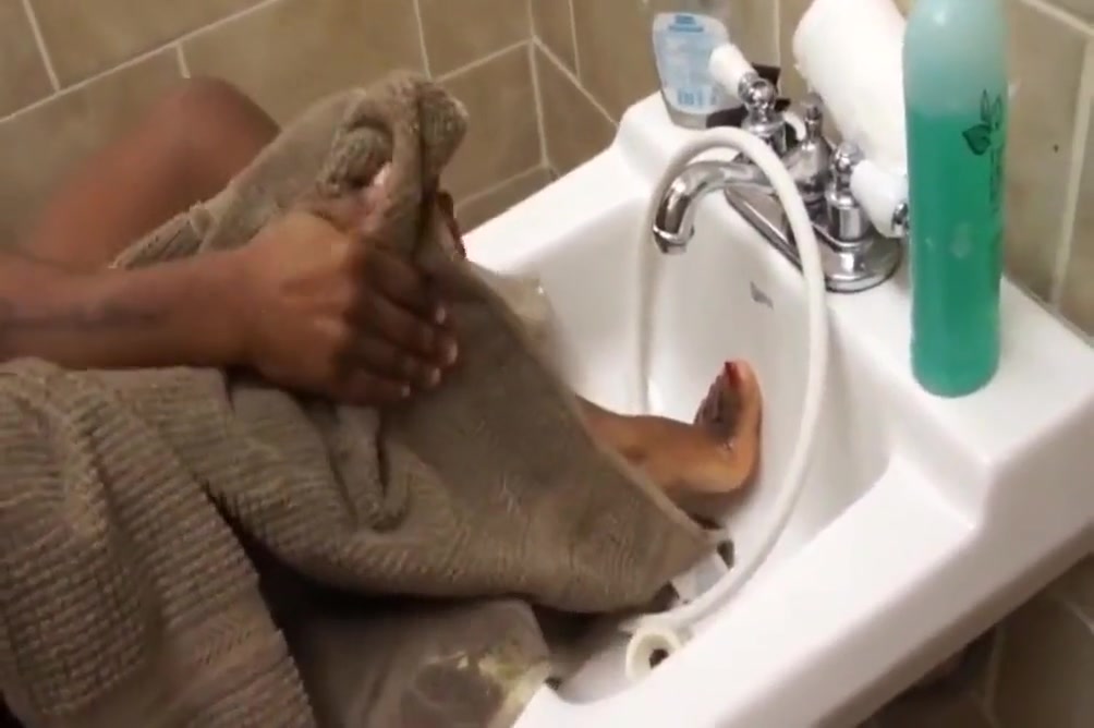 Black And White Foot Licking Foot Job, Foot Fetish