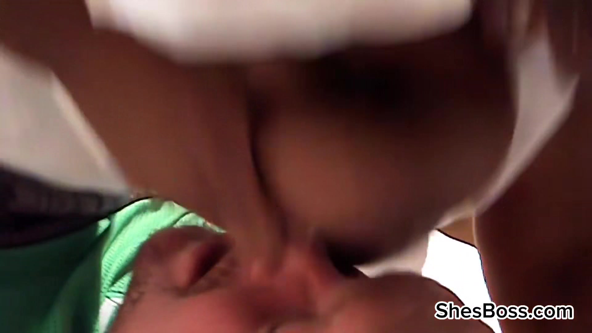 Big Boobed Black Smothers a White Guy
