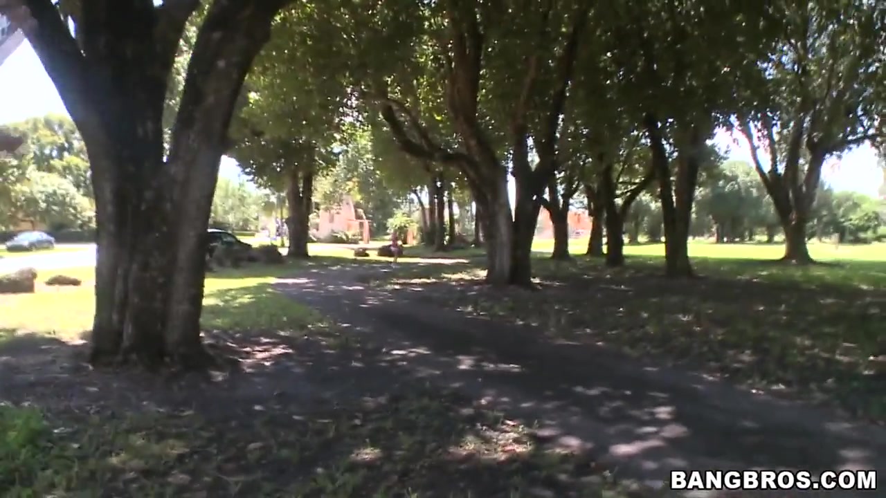 Cute amateur blonde Anamarie gets pulled over in the park