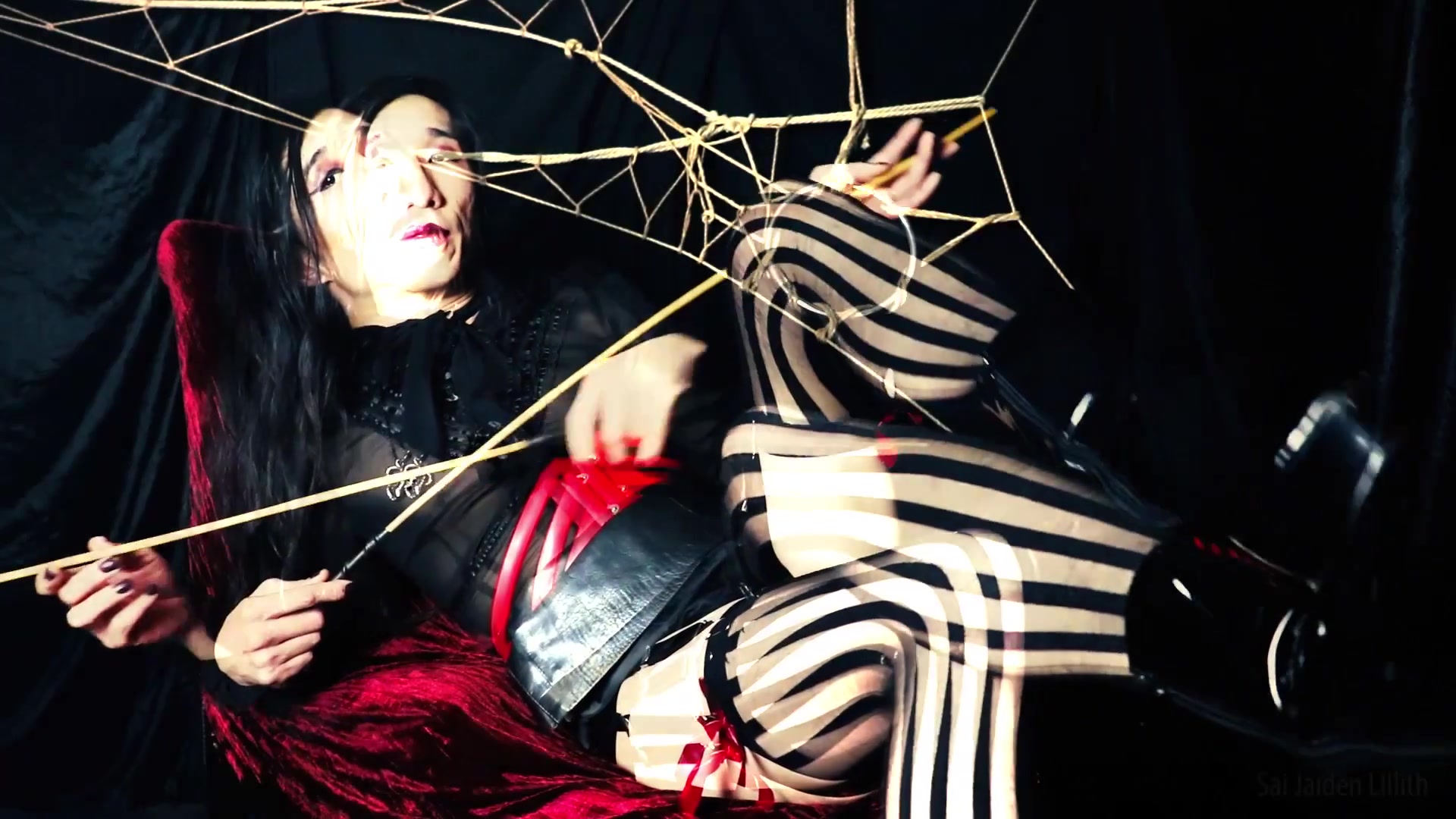 Headmistress Lillith - Distracted & Caned (Solo - Leg / Boot Fetish)