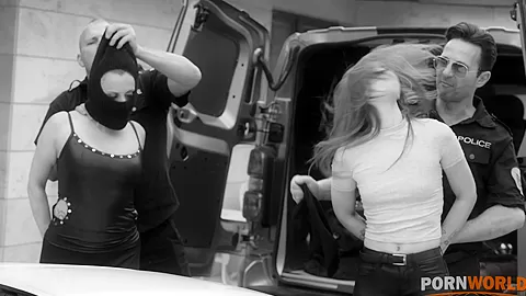 Police demolition gang bang for apprehended chicks GP1863 - PornWorld
