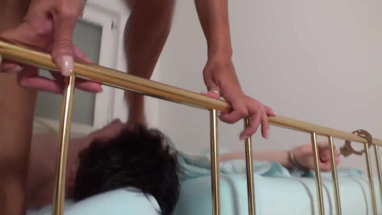 Tied up to the bed to be smothered by Femdom Austria
