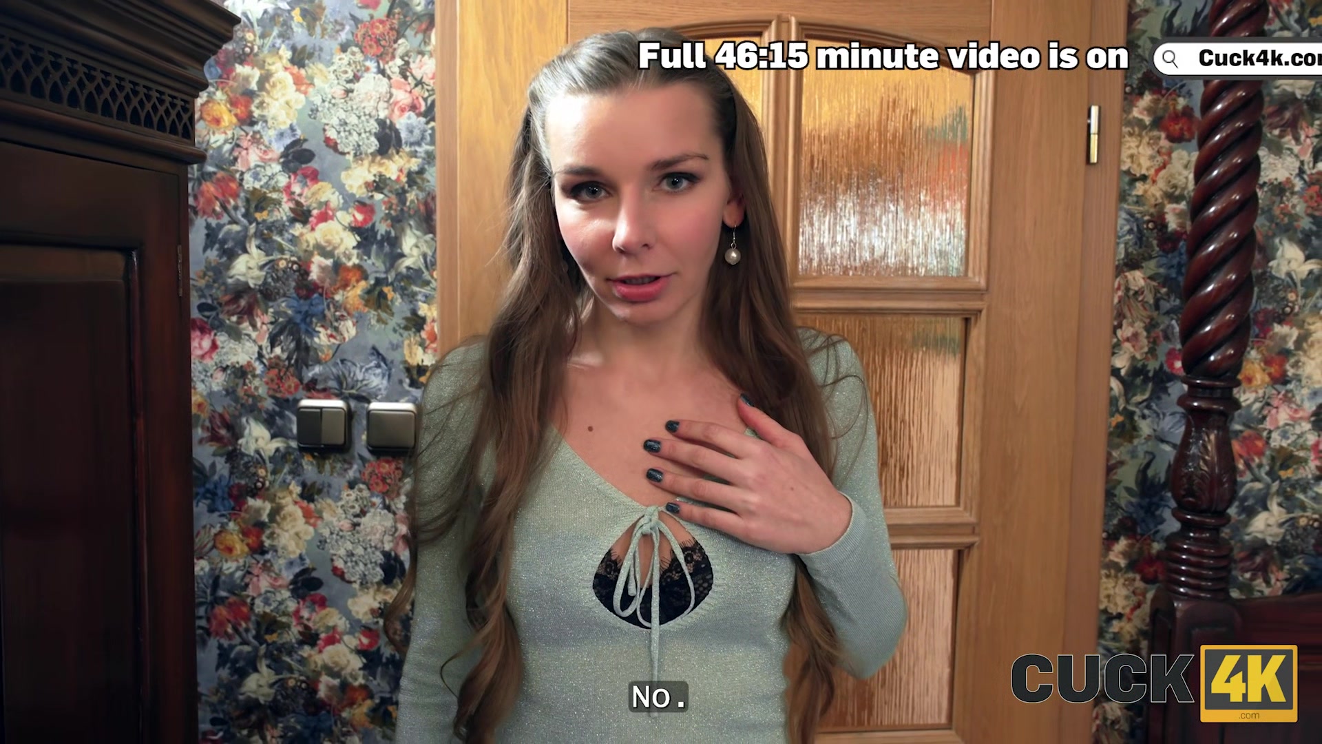 CUCK4K. Tight pussy is taking a stranger's cock because her husband has a small penis