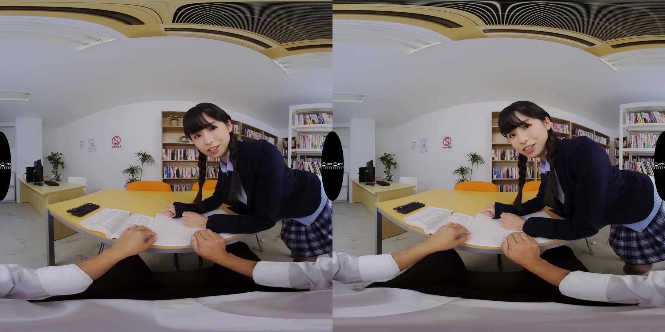 H-Cup Riina Aizawa: Be Quiet in the Library! - Big Tits JAV Idol in a Schoolgirl Uniform