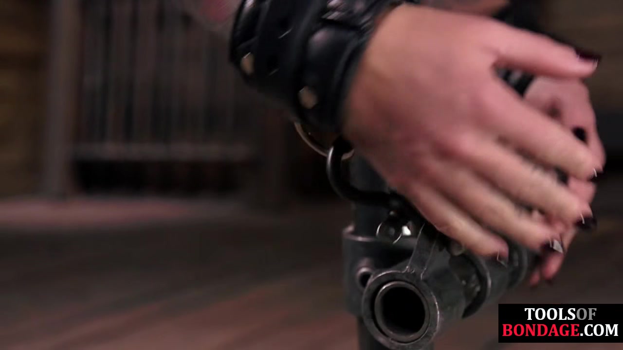 BDSM whipped babe fingered and pussyfucked with toys