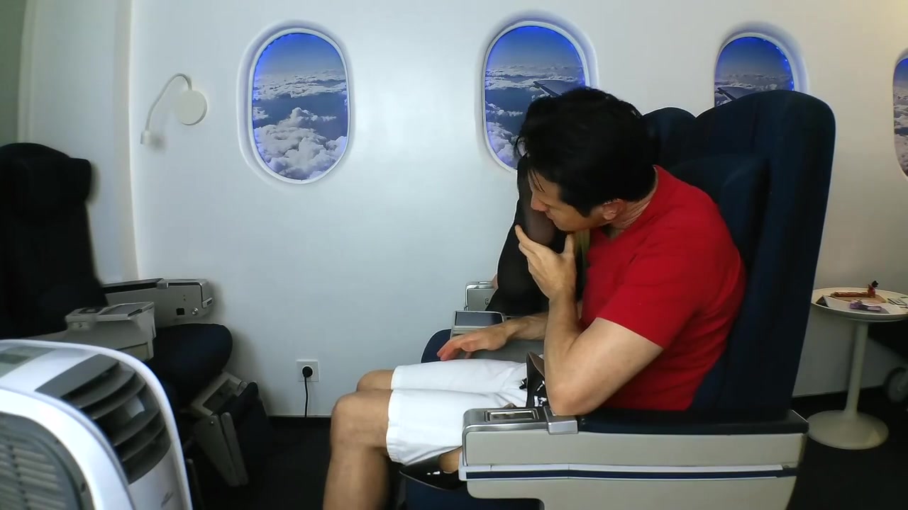 Stewardess feet smelling and licking in air plane by Foot Girls