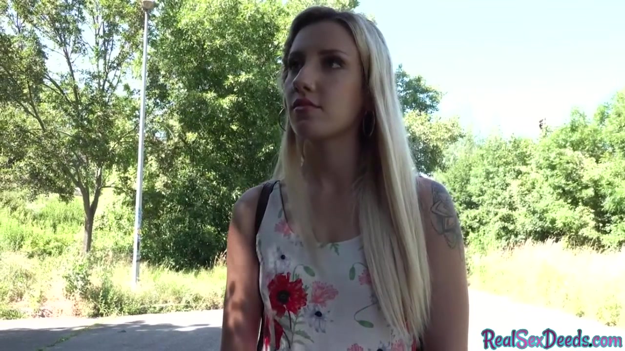 Inked and pierced teen4cash public POV fucked after casting