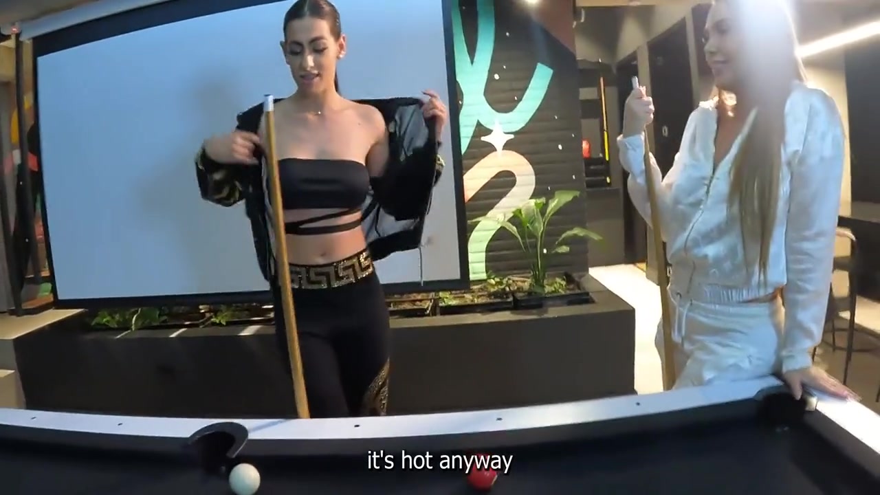 A Threesome With Two Amazing Latinas On A Pool Table