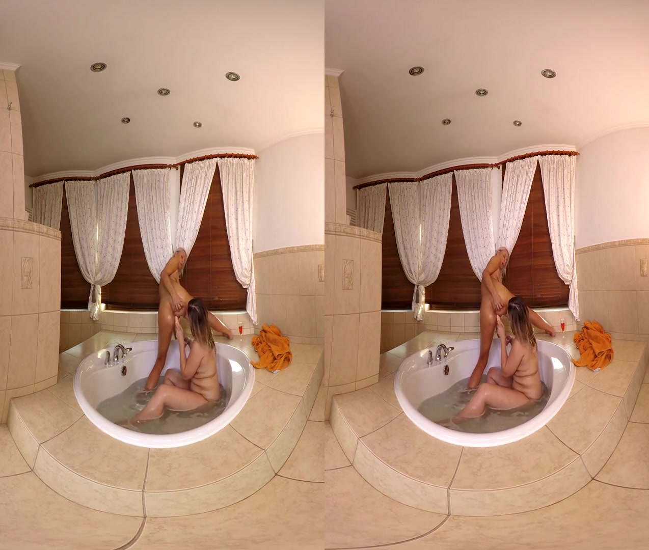 Jacuzzi Time - Lesbian Toying Licking Tub - SexLikeReal
