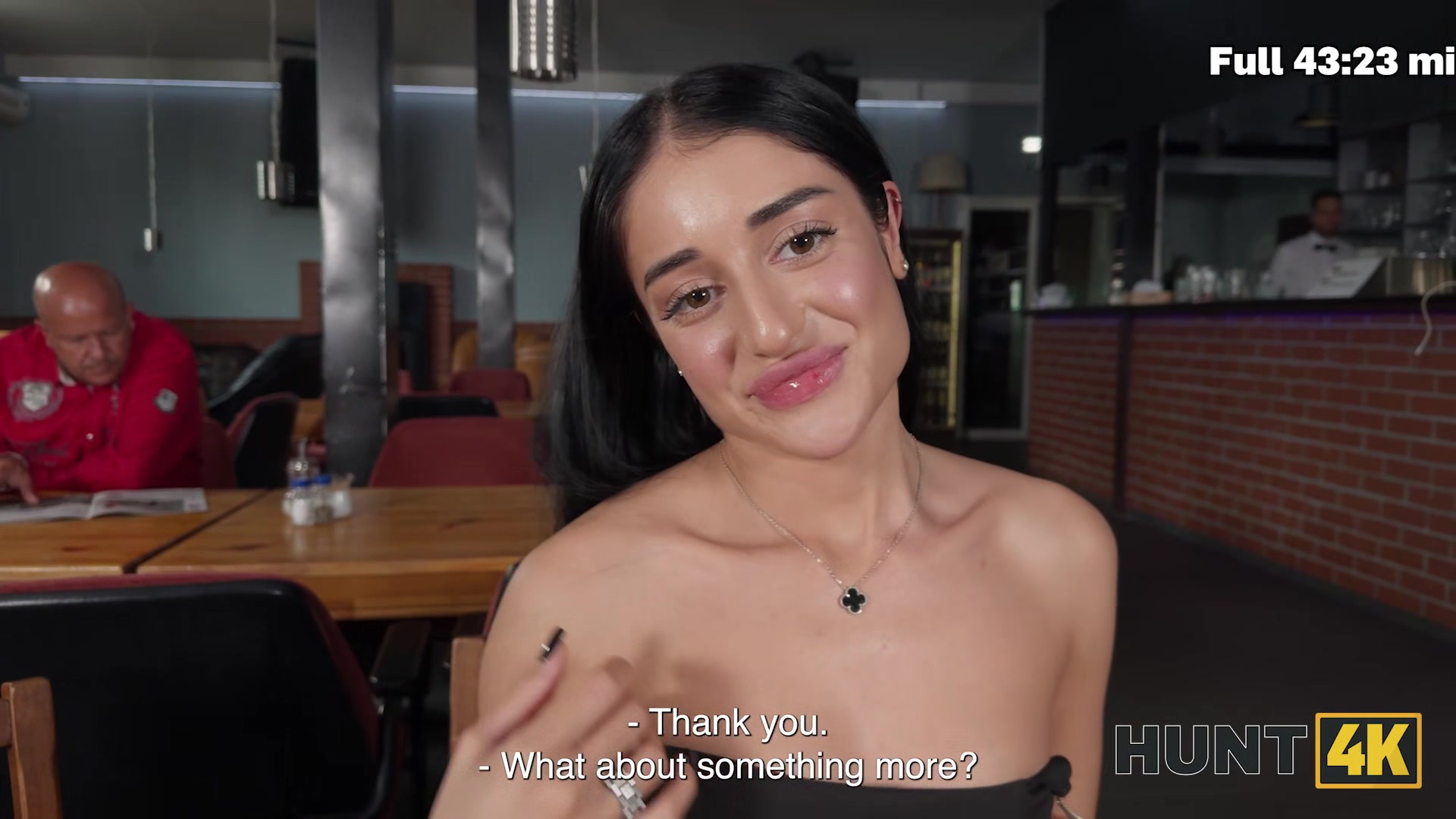 HUNT4K. Teen in high heels was shy to talk, but wasn’t shy to ride and suck huge Hunter’s cock in the toilet