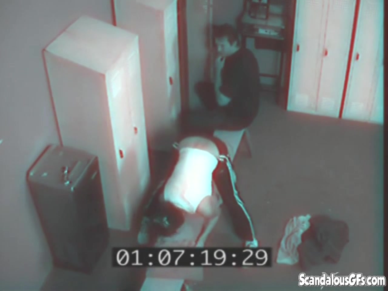 Locker room fuck between fit slut and jock