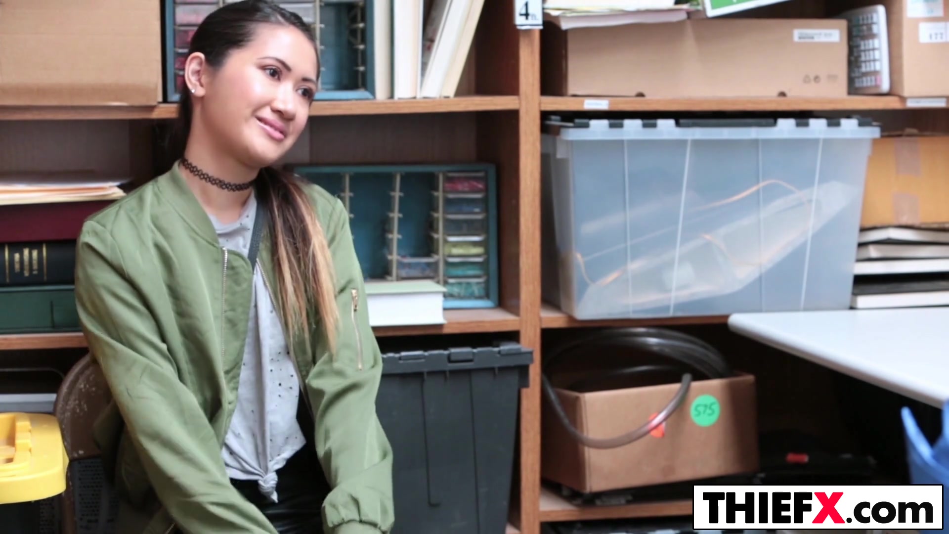 Asian Thief Jade Noir Gets Punished