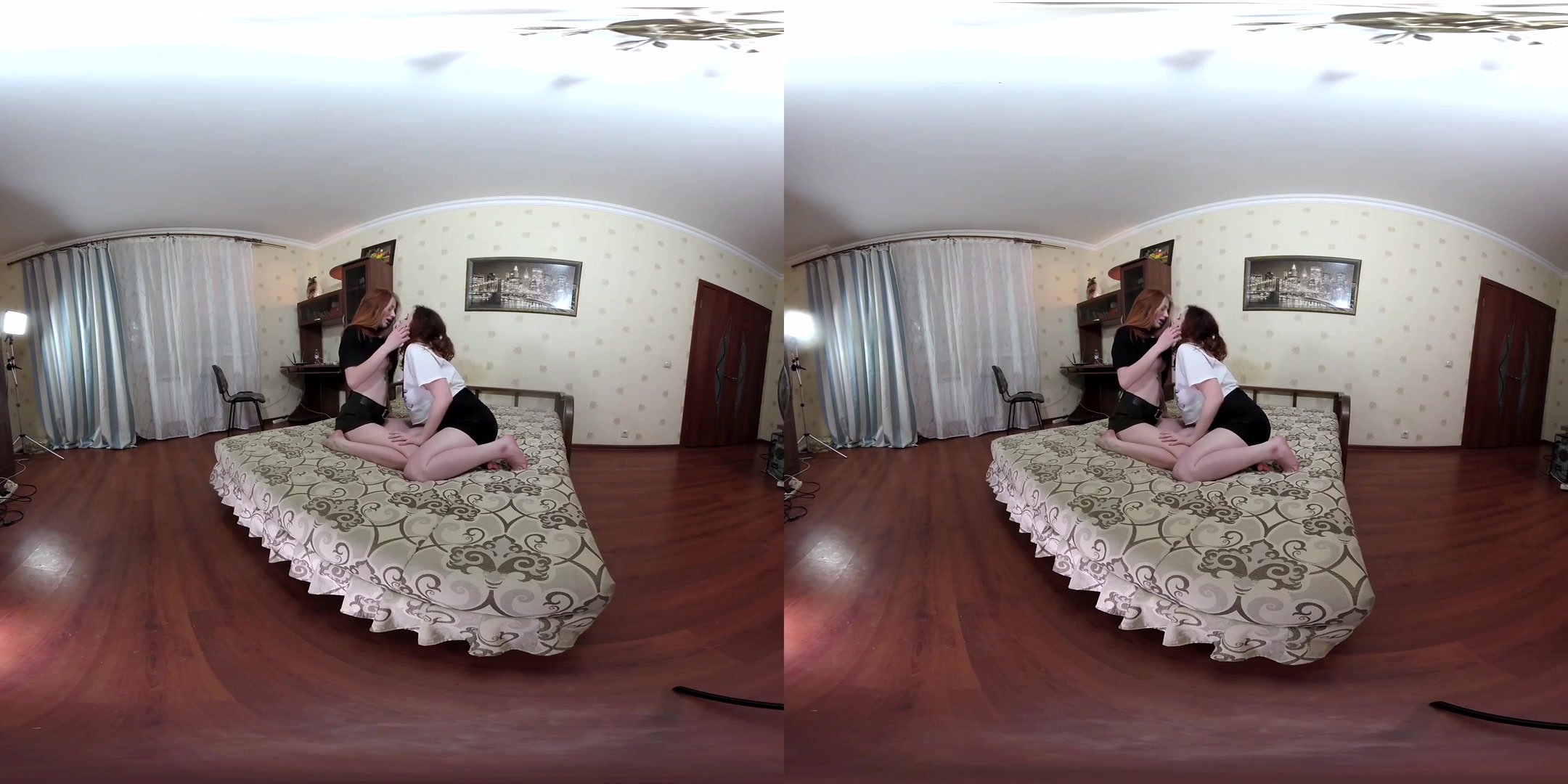 students 18+ LesboGames with Melinda and Zhenya - Lesbian Pussy Licking Toying