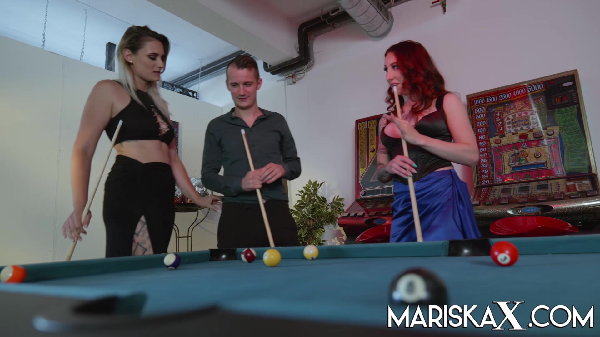 MARISKAX Esluna Love and Melina May share Sam's cock