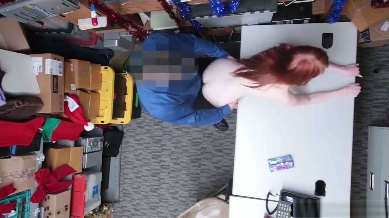 Redhead teen 18+ Thief Fucked By A Security Guys Hard Cock
