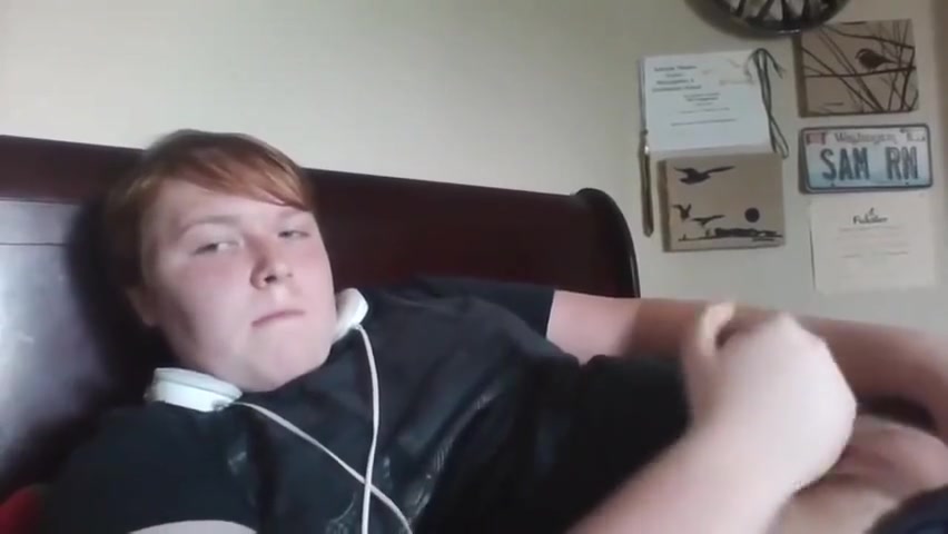 Fat Red-haired Twink, Who Masturbates, Then Ejaculates On His Belly