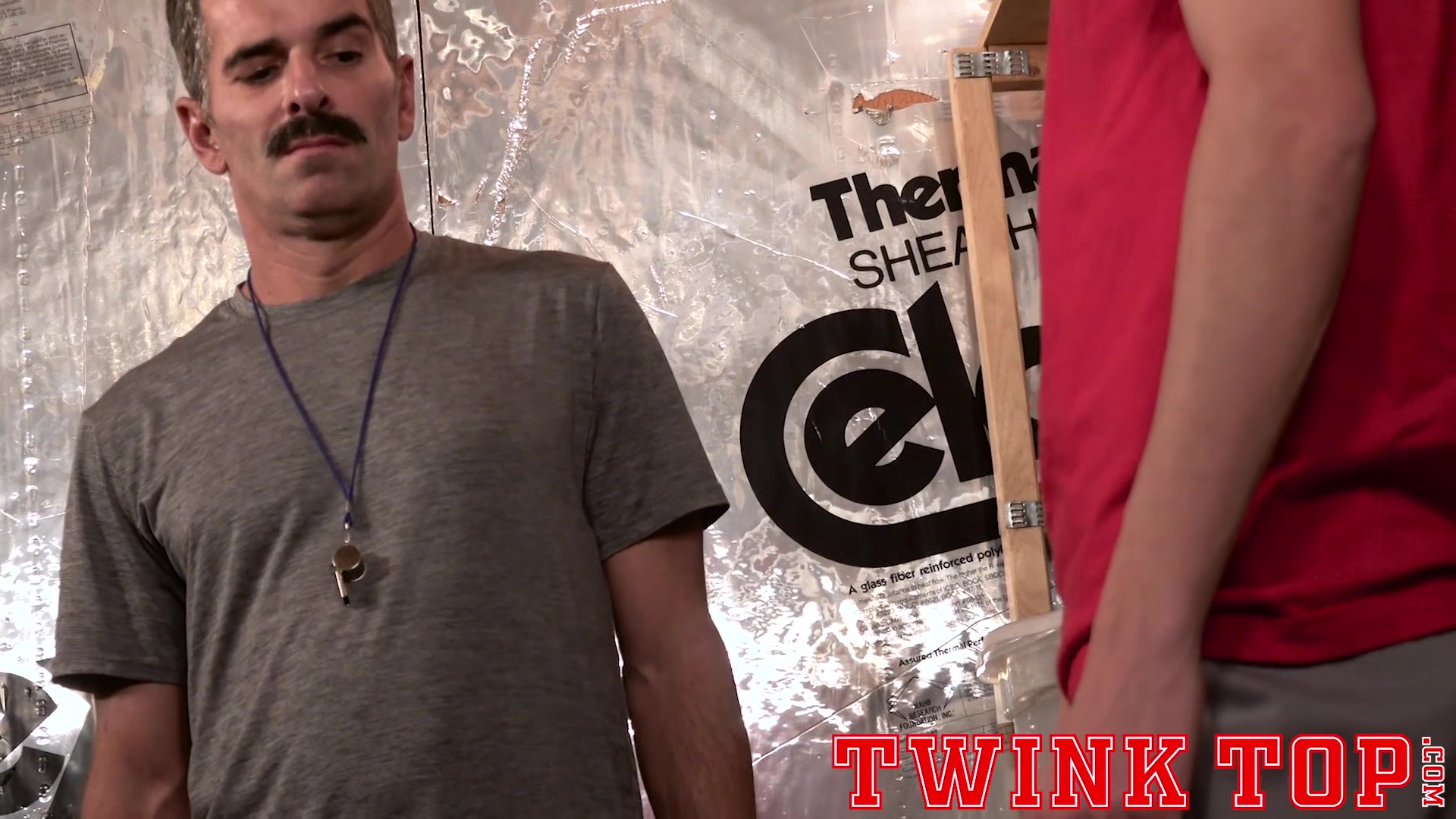 TWINKTOP - Coach Cox gets barebacked in equipment room by young jock