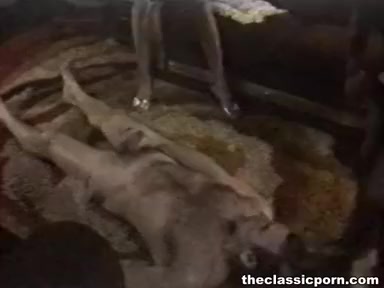 Dirty scenes of raunchy threesome