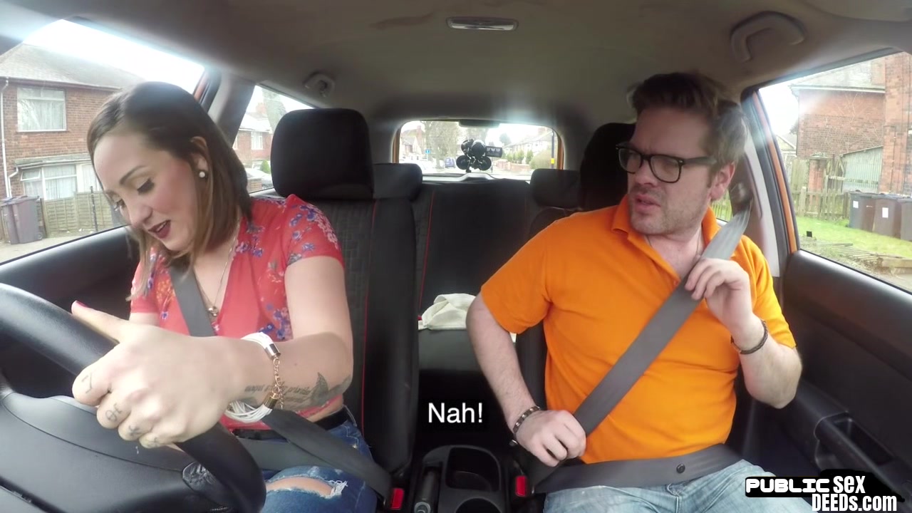 Driving tutor public fucks big ass and bigboobs MILF outdoor